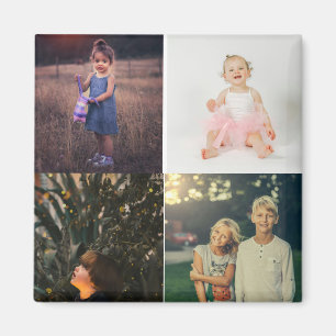 4 FamilienfotoCollage Custom Modern Magnet