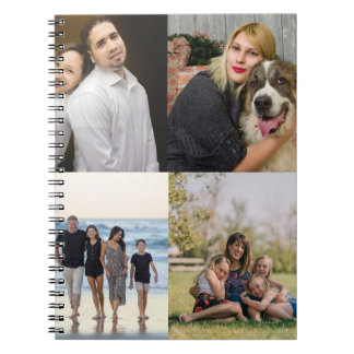  4 Family Photo Collage Custom Notizblock