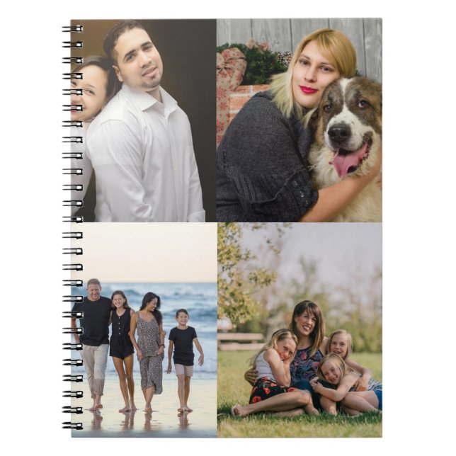  4 Family Photo Collage Custom Notizblock (Vorderseite)