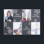 4 Foto Chalkboard Hintergrund - 3x5Christmas Card Einladung<br><div class="desc">4 Foto Chalkboard Hintergrund - Weihnachtskarte</div>