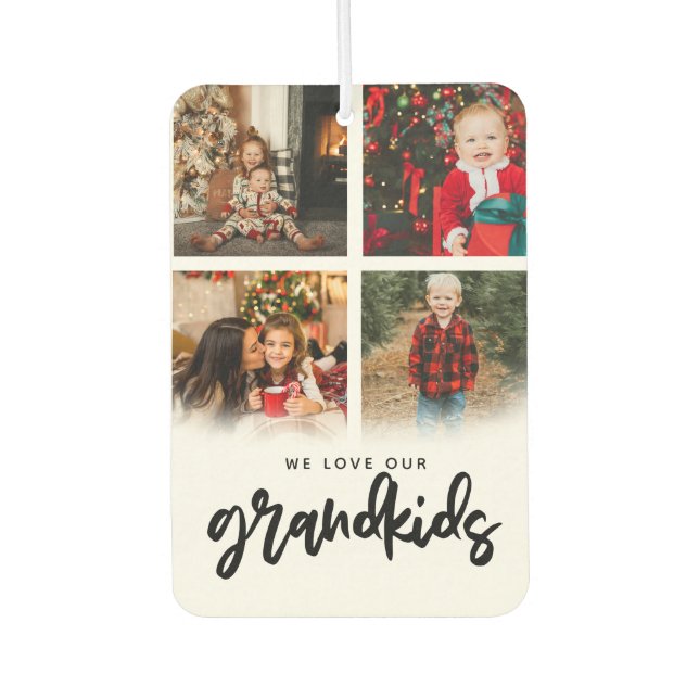 4 Foto Collage Enkel Air Freshener Autolufterfrischer (Vorderseite)