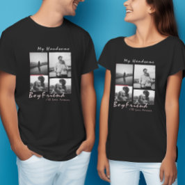 4-Foto Collage Forever Boyfriend Valentine's Day T-Shirt