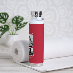 4-Foto Collage Forever Boyfriend Valentine's Day Trinkflasche