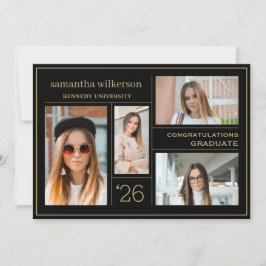 4 Foto Collage Gratulation Graduate Ankündigung