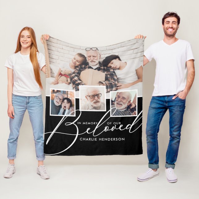 4-Foto Collage in Erinnerung an unsere geliebten Fleecedecke (Beispiel)