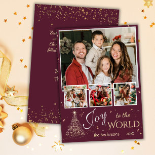4 Foto Collage Joto the world simple Christmas Feiertagskarte