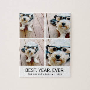 4 Foto-Collage Minimalist - Bestes Jahr ever schwa