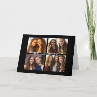 4-Foto-Collage - Mit Bereich für Text Karte