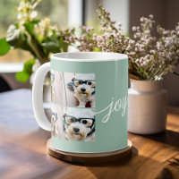 4-Foto-Collage mit Holiday Joy Mint