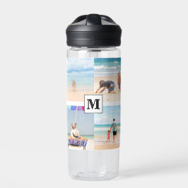 4 Foto Collage Monogram Oahu Hawaii Trinkflasche