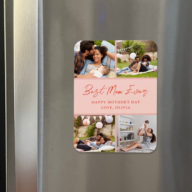 4 Foto Collage Muttertagsgeschenk Magnet (Von Creator hochgeladen)