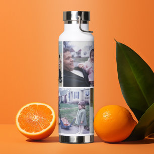 4-Foto-Collage - Nur moderne minimalistische Fotos Trinkflasche