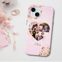 4 Foto Collage Rosa Bläserpuzzle Herz Custom