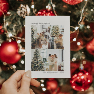 4 Foto Collage Schreibmaschine Minimalistisches We Feiertagskarte