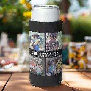 4-Foto-Collage - Sie können die Hintergrundfarbe ä Selters Dosenkühler