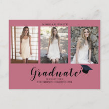 4 Foto Collage Simple Modern Pink Abschluss