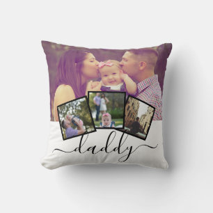 4 Foto Collage Vathers Day Daddy Personalisiert Kissen