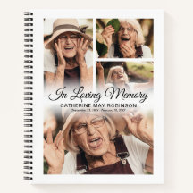 4 Foto in Love Memory Funeral Gästebuch