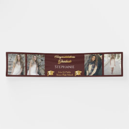 4 Foto Maroon Gold Glückwunschs Graduate Name Scho Banner