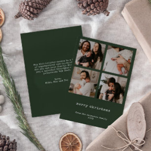 4 Foto Minimalistisch Frohe Weihnachtskarte Feiertagskarte