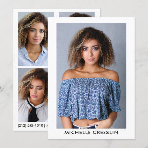 4 Foto Modell Actor Comp Zed Card 12x18 Einladung