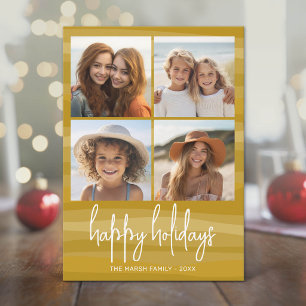 4 Foto Organische Goldkurven - Frohe Weihnachten