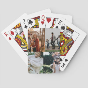 4 Foto Personalisierte benutzerdefinierte Collage Spielkarten