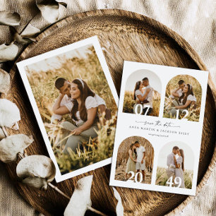 4 Foto-Torbogen Save The Date Hochzeitsankündigung