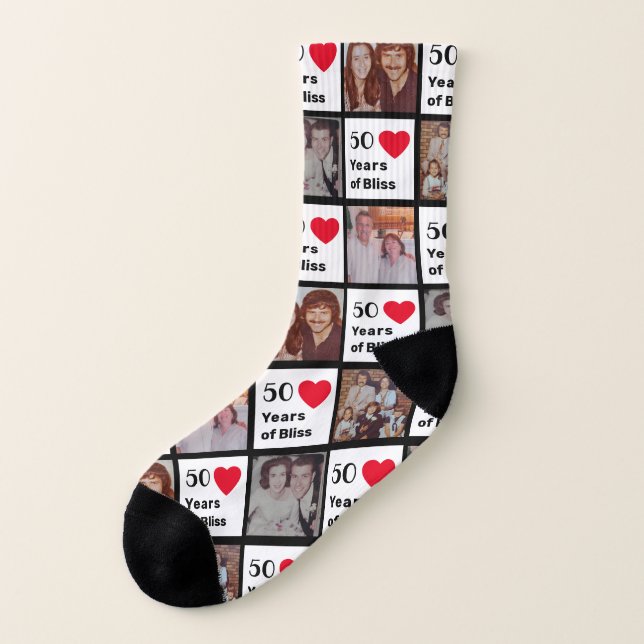 4 Foto Verabredet oder 50. Hochzeitstag Socken (Links - Außen)