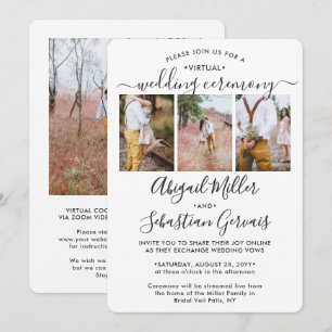 4 Foto Virtual Wedding Livestream Long Distance Einladung