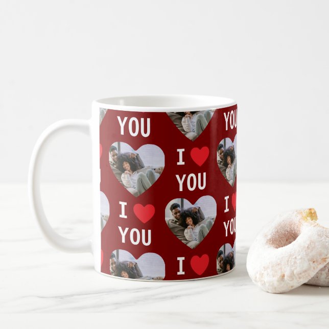 4 FotoCollage I Liebe Sie Kaffeetasse (Mit Donut)