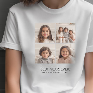 4 FotoCollage Minimalistisch - Bestes Jahr T-Shirt