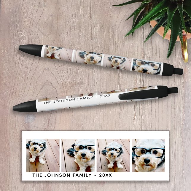 4 FotoCollage Minimalistisch - Name hinzufügen Kugelschreiber (Von Creator hochgeladen)