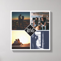 4 FotoCollage Mit Monogramm