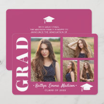 4 FotoCollage Modernes Drehbuch Rosa Grad