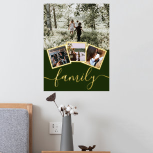 4 FotoCollage Personalisierte Familientypografie Foliendrucke