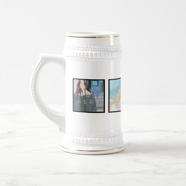 4 Fotopersonalisierte kundenspezifische weiße Bierglas (Links)