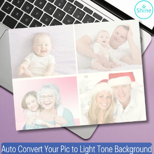 4 Fotos Auto Pic in Light Tone Background umwandel Notizblock
