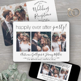 4 Fotos glücklich immer nach dem Party Hochzeit Em Einladung