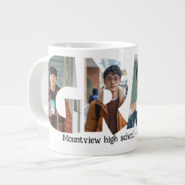 4 Fotos sammeln GRAD-benutzerdefinierte Fotos Jumbo-Tasse
