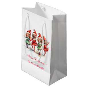 4 Fotos Weihnachtselfen Kleine Geschenktüte