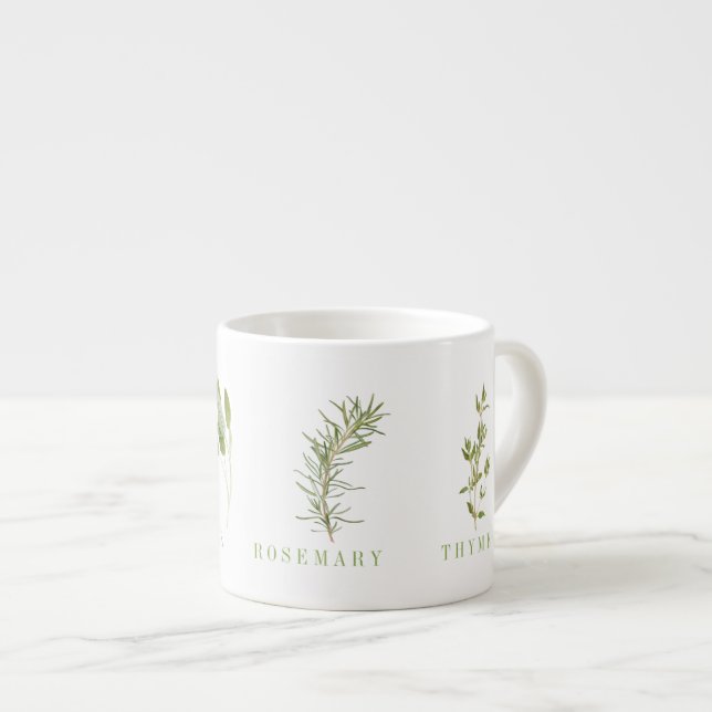 4 FRISCHER HERBS Espresso Cup Espressotasse (Vorderseite Rechts)