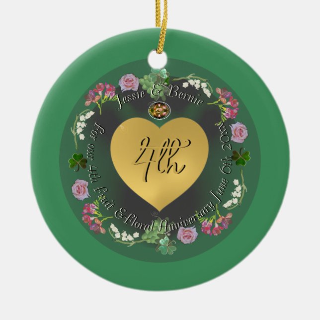 4. Frucht & Blumenzwiebeln + Foto Keramik Ornament (Vorne)