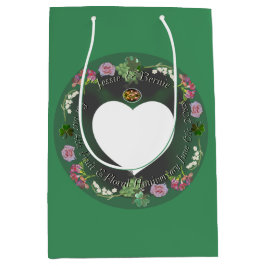 4. Frucht & Blütenjubiläum + Foto Geschenktasche Mittlere Geschenktüte