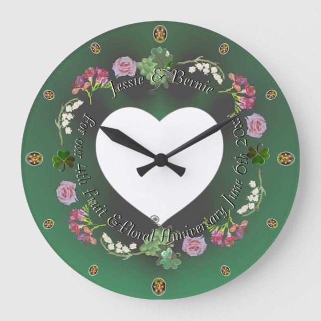 4. Frucht und BlumenzwiebelnJubiläum+Foto Große Wanduhr (Vorderseite)