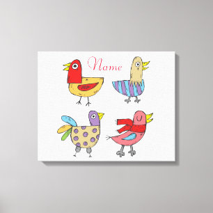 4 Funny Birds Thunder_Cove Leinwanddruck