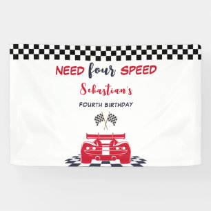 4-Gang-Kindergeburtstag Banner