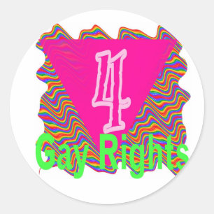 4 "Gay Rights Round"-Aufkleber Runder Aufkleber
