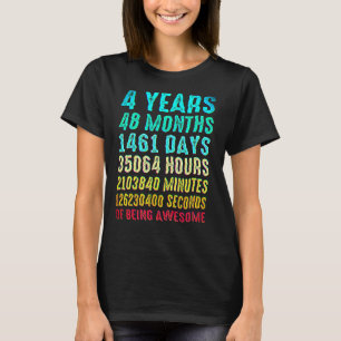 4. Geburtstag 4 Jahre Jungen Mädchen Kinder Party T-Shirt