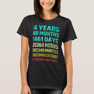 4. Geburtstag 4 Jahre Jungen Mädchen Kinder Party T-Shirt